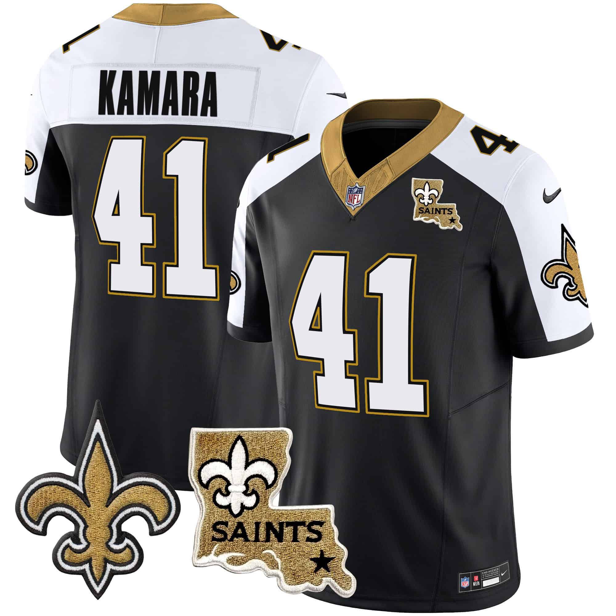 Men New Orleans Saints 41 Kamara Black 2024 Nike Vapor Limited NFL Jersey
